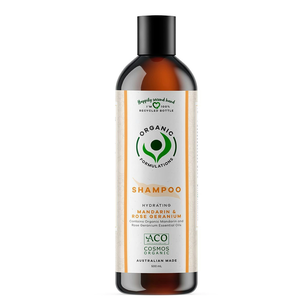 Organic Formulations Hydrating Mandarin & Rose Geranium Shampoo 500ml