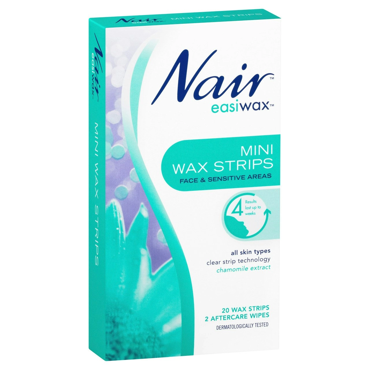 Nair Easiwax Mini Wax Strips | Clear Strip | 20 pack | Face & Bikini