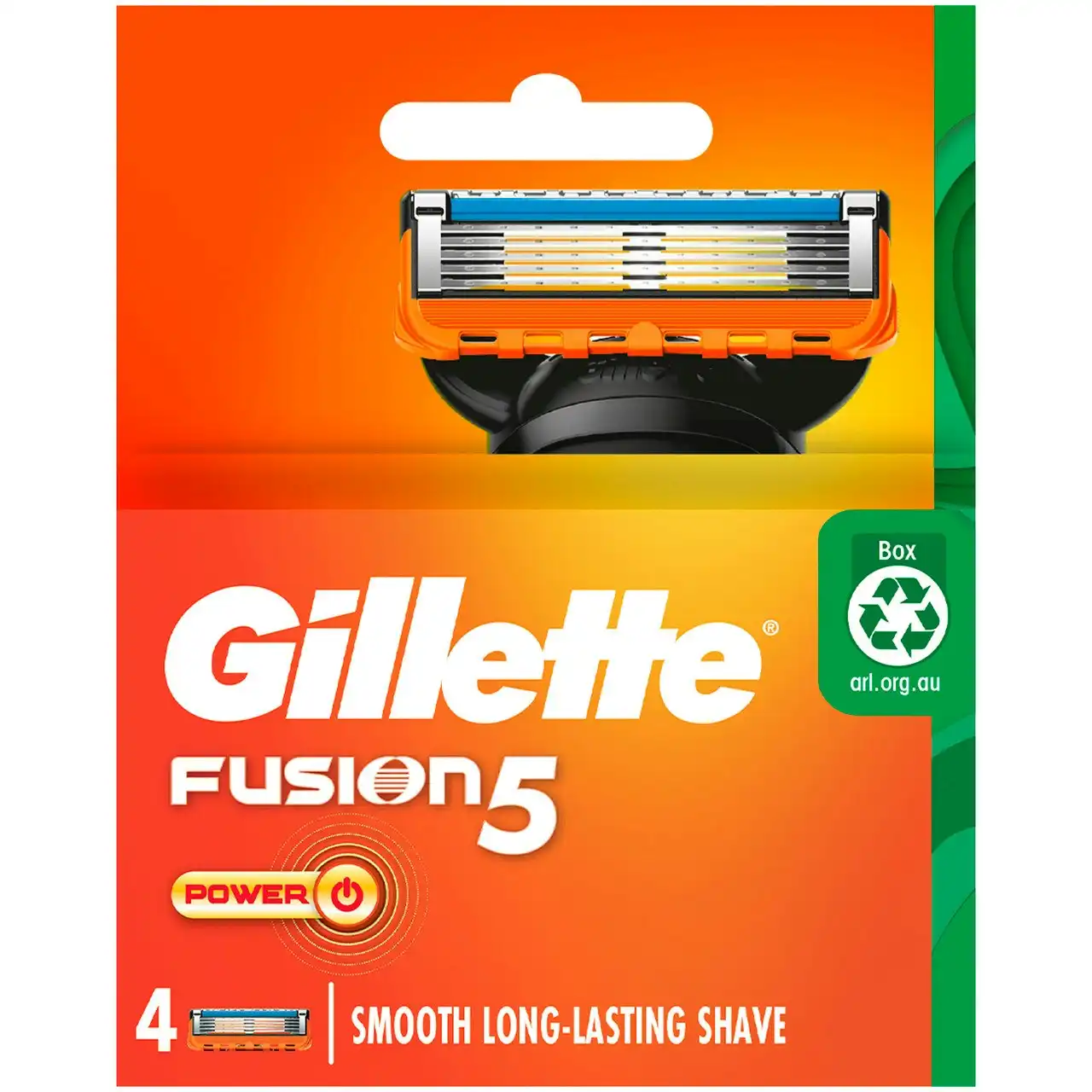 Gillette Fusion Power Razor Blades 4 Cartridges Refills, Shave Care