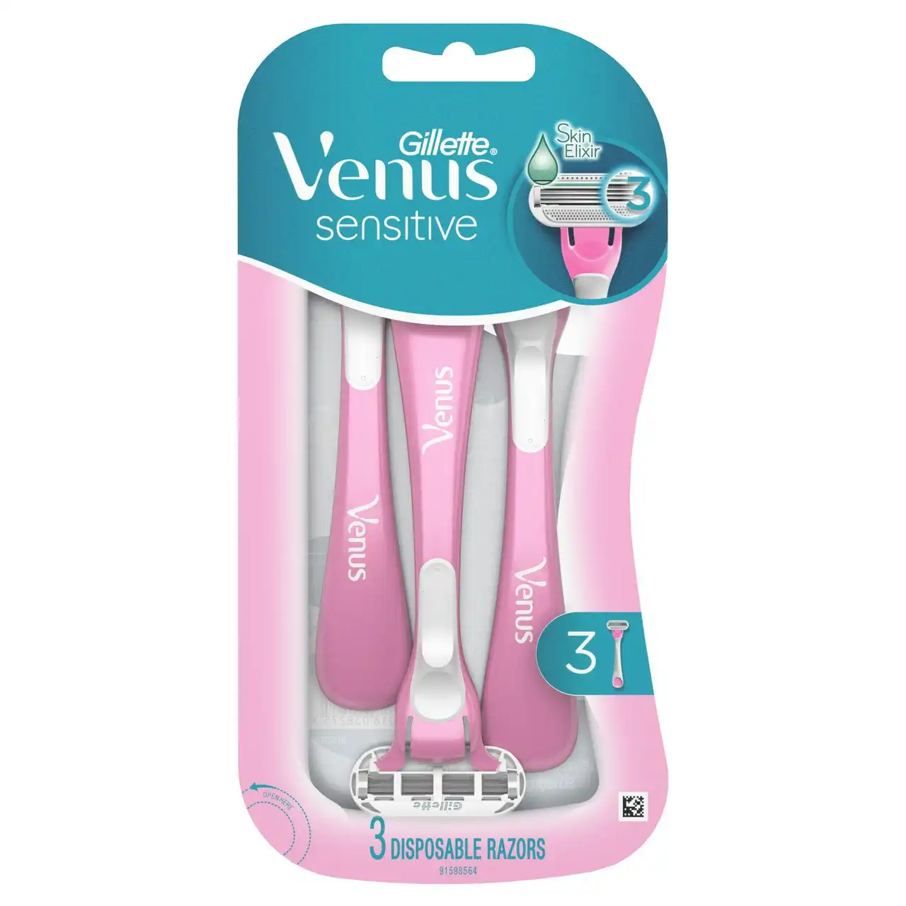 Gillette Venus Sensitive Women's Disposable Razors 3 Pack