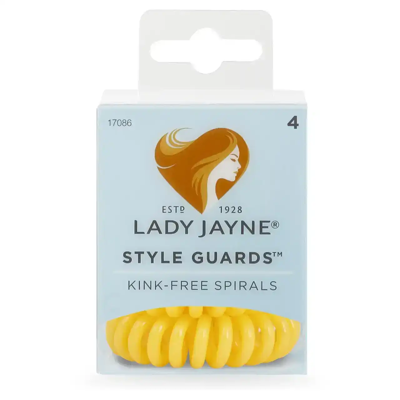 Lady Jayne Style Guards Yellow Spiral Elastics - 4 Pk