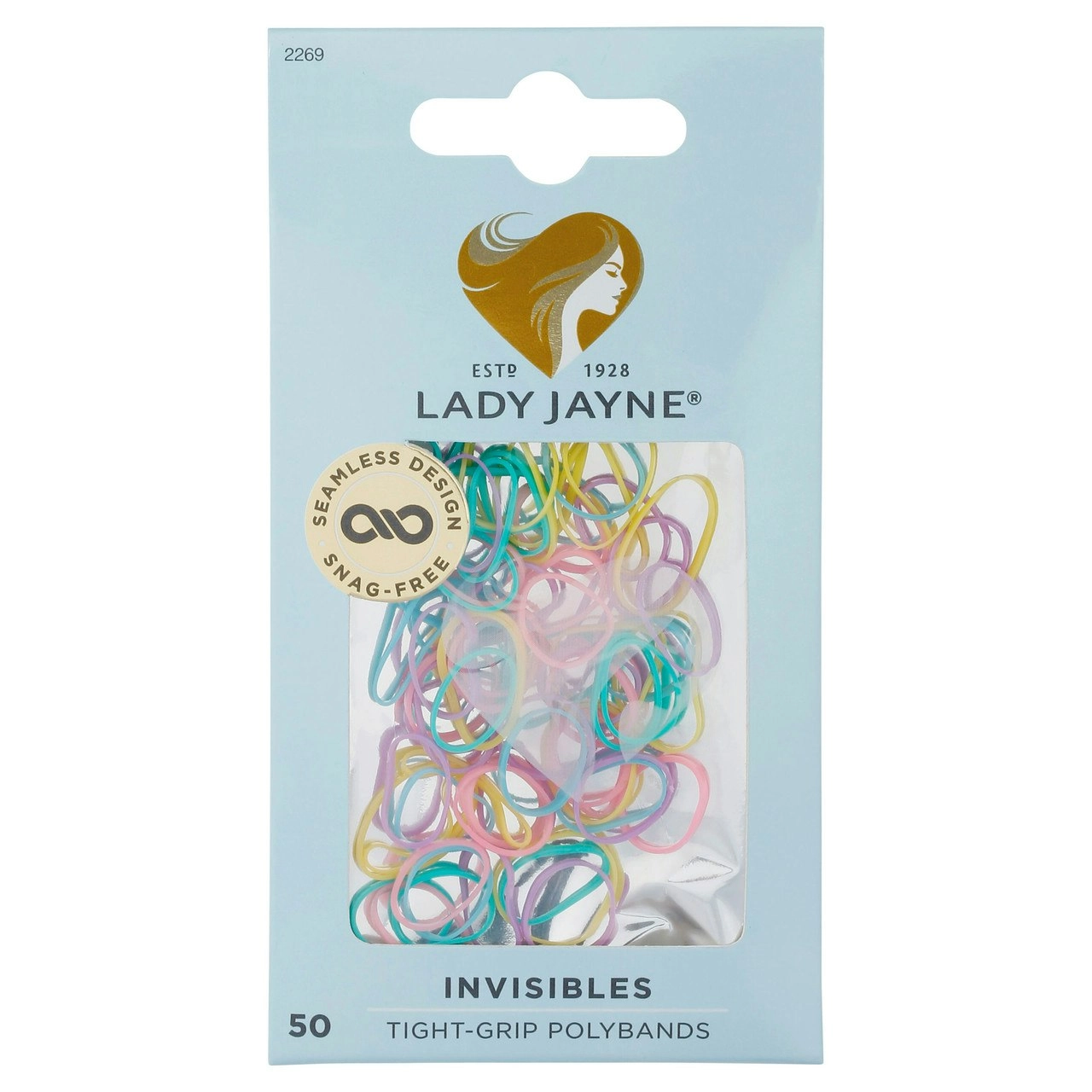 Lady Jayne Pastel Snagless Small Elastomer Elastics - Pk 50