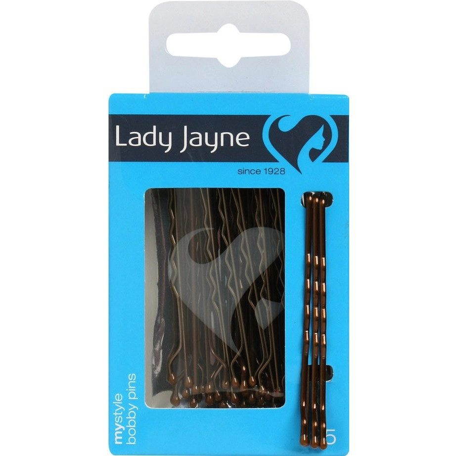 Lady Jayne Large Brown Bobby Pins 25 Pack