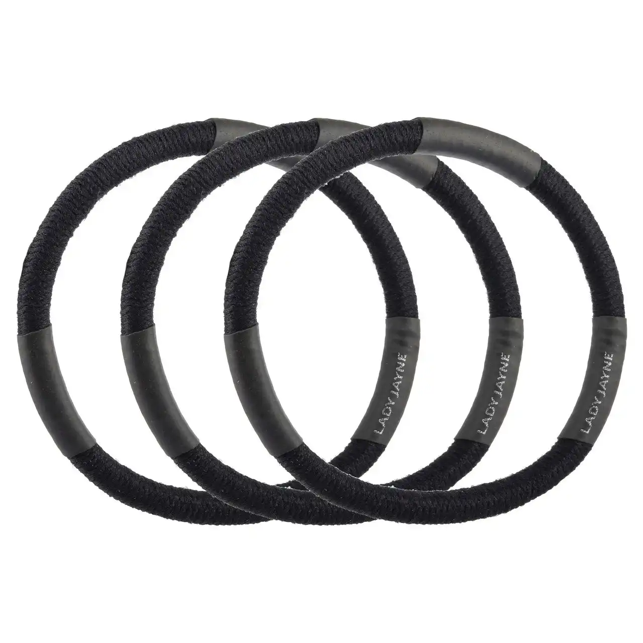 Lady Jayne Black Super Hold Thick Elastics - Pk 10