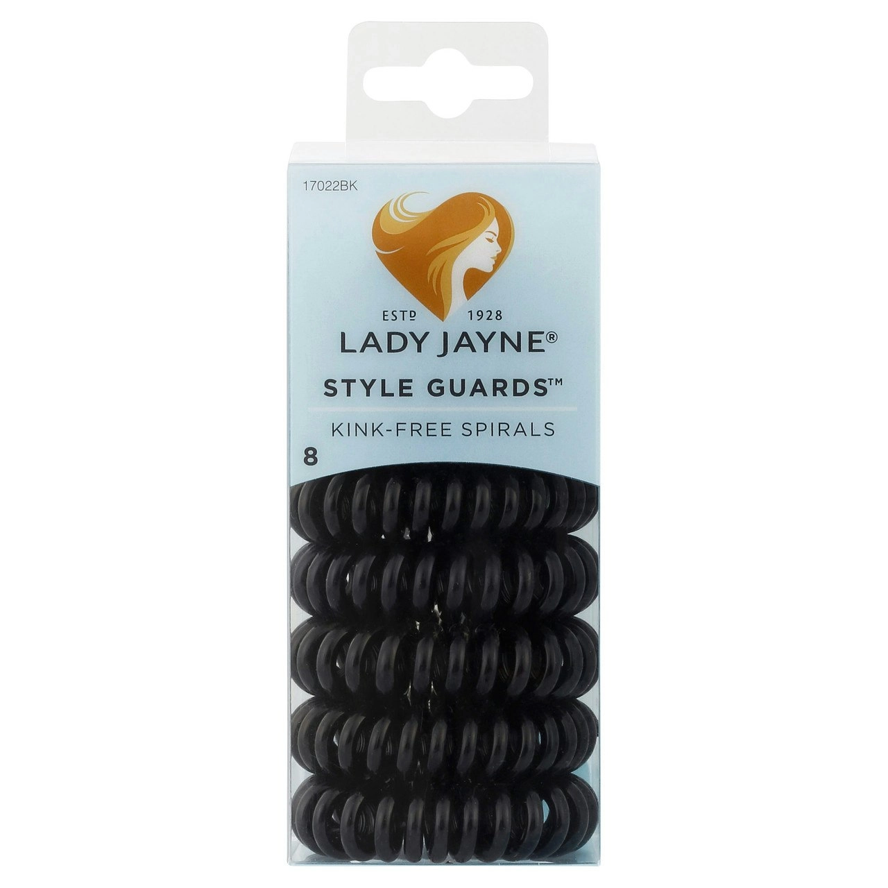 Lady Jayne Style Guards Black Kink Free Spirals - 8 Pk