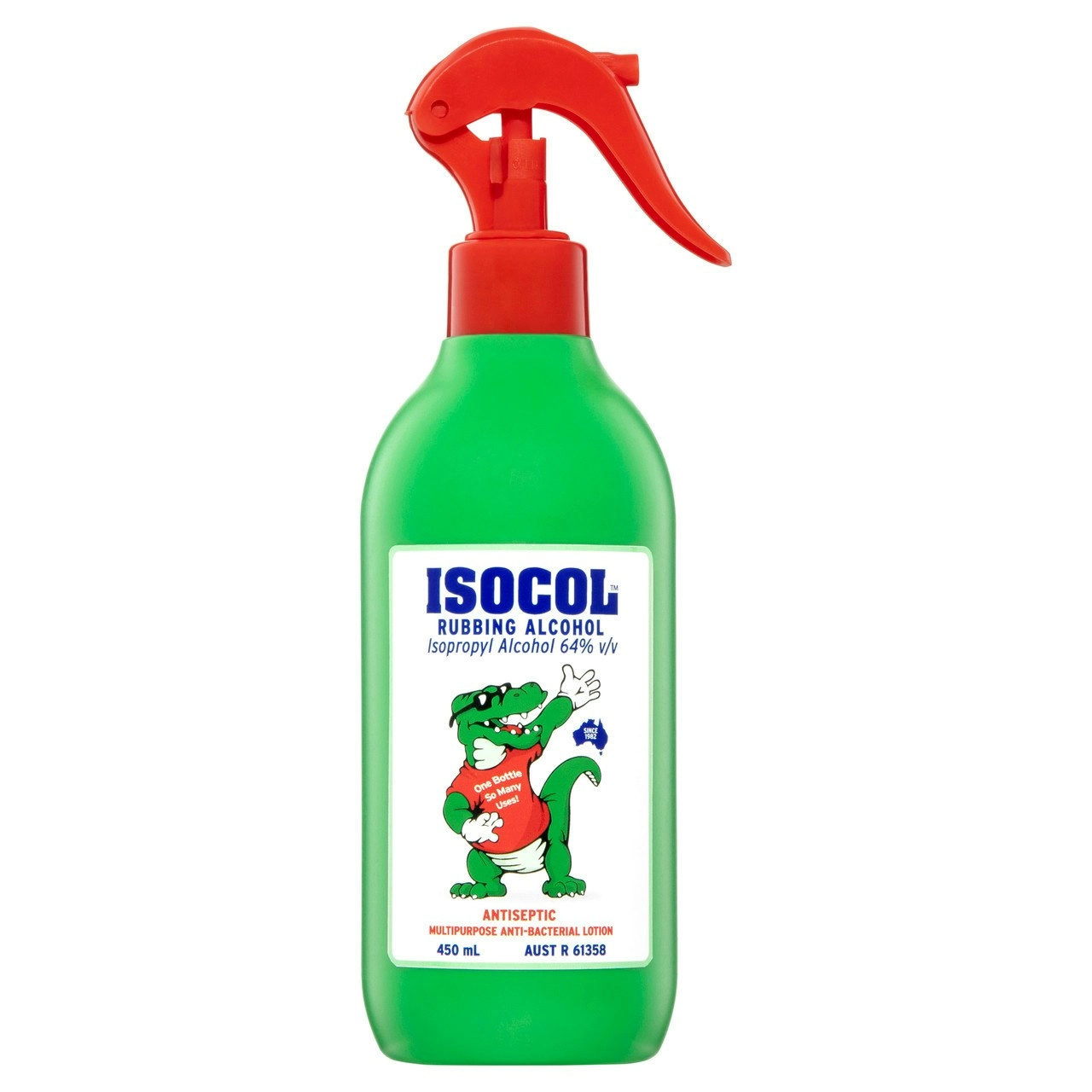 Isocol Rubbing Alcohol Antiseptic 450mL Spray Bottle