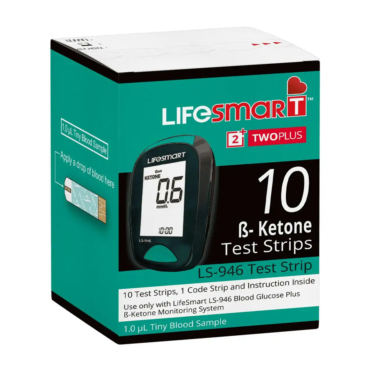 LifeSmart Two Plus B-Ketone Test Strips 10