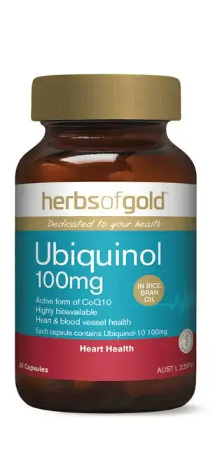 Herbs Of Gold Ubiquinol 100mg 60 Tablets