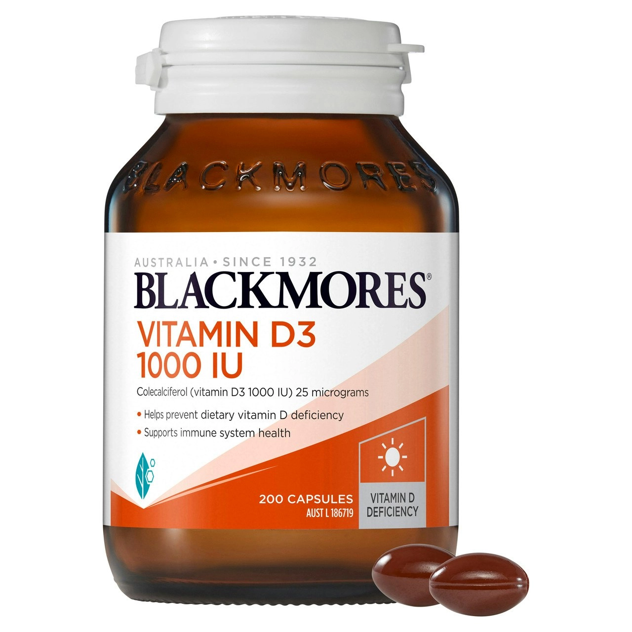 Blackmores Vitamin D3 1000 IU 200 Capsules