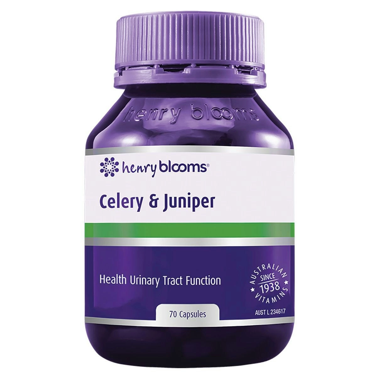 Henry Blooms Celery & Juniper 70 Capsules