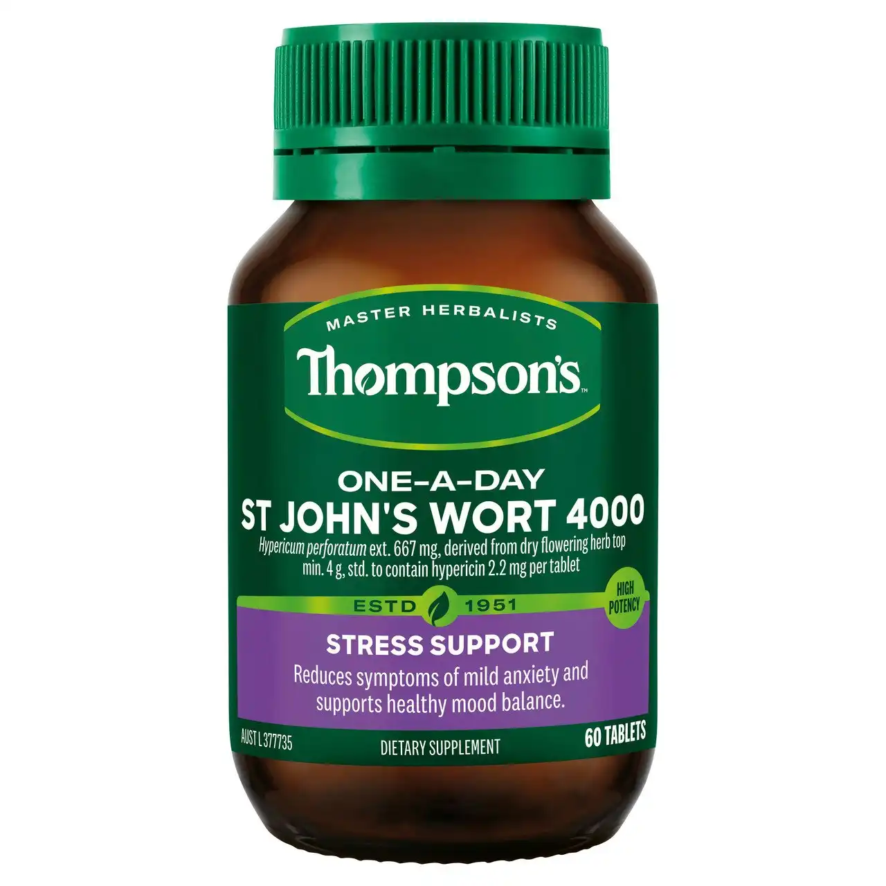 Thompson's One-A-Day St John's Wort 4000 60 Tablets