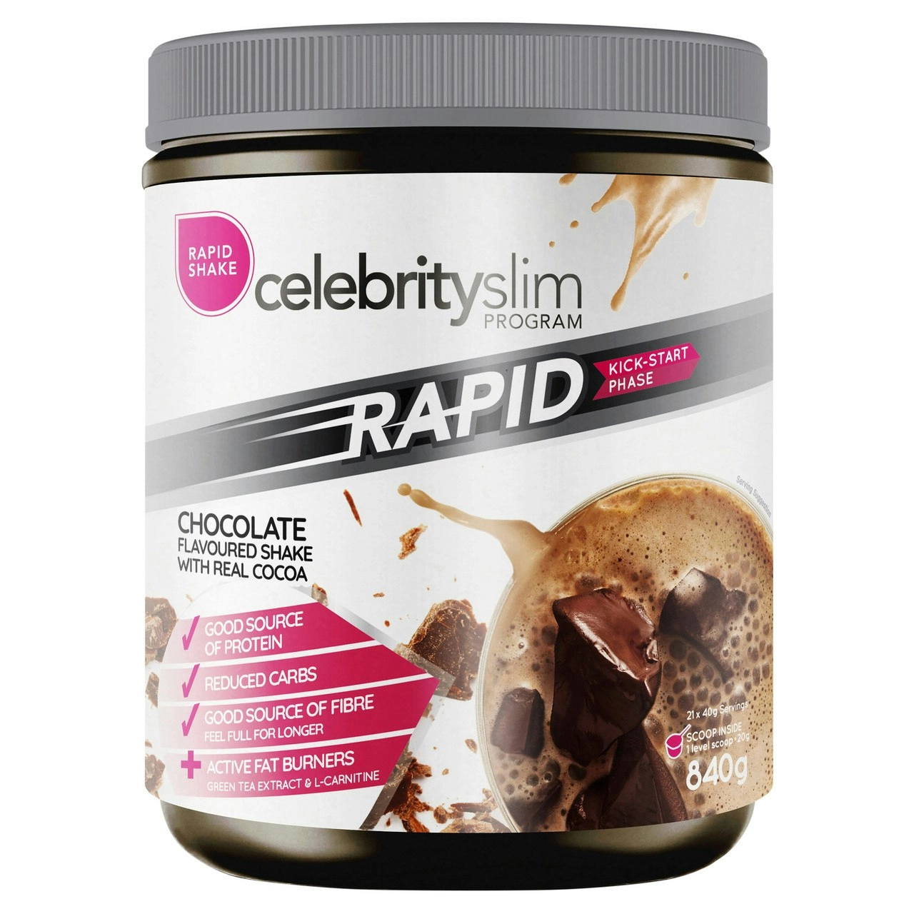 Celebrity Slim Rapid Chocolate 840g