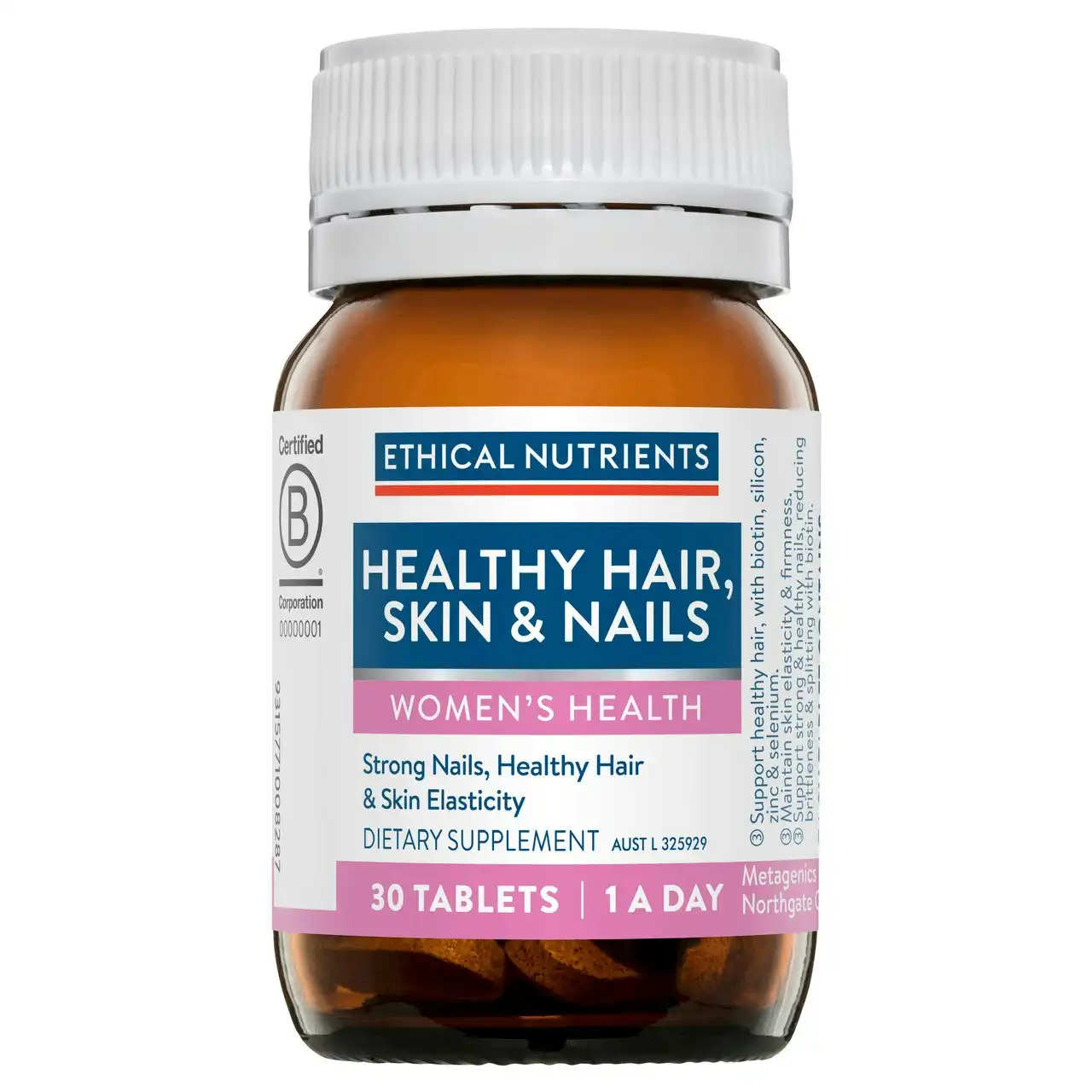 Ethical Nutrients Healthy Hair, Skin & Nails 30 Tablets