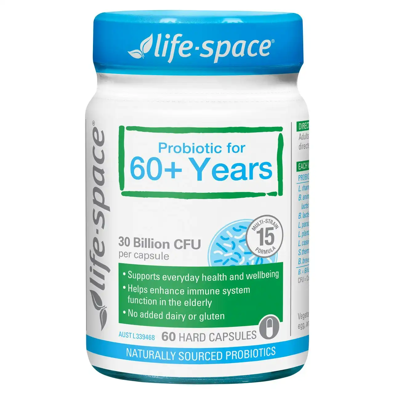 Life-Space Probiotic for 60+ Years 60 Hard Capsules