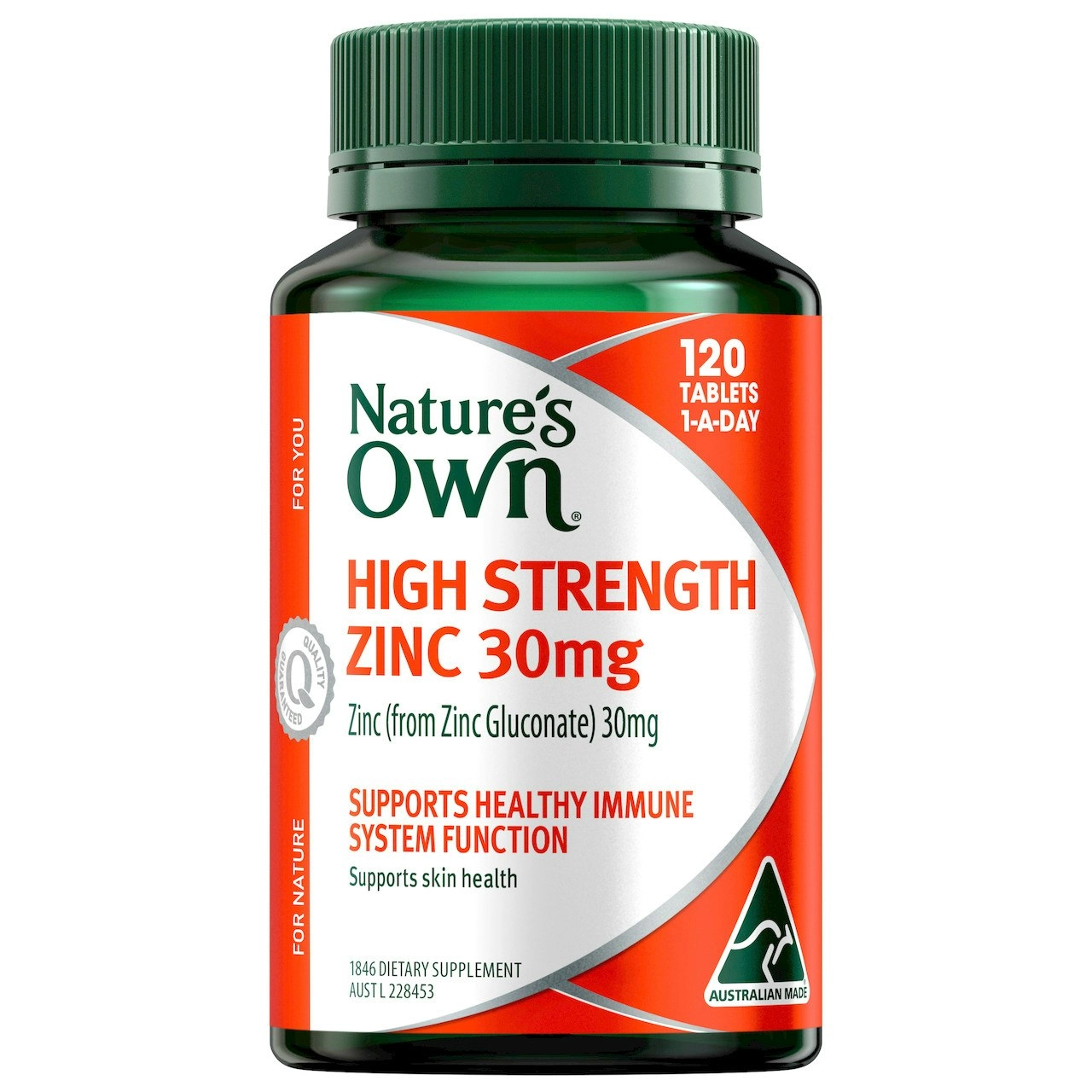 Nature's Own High Strength Zinc 30mg