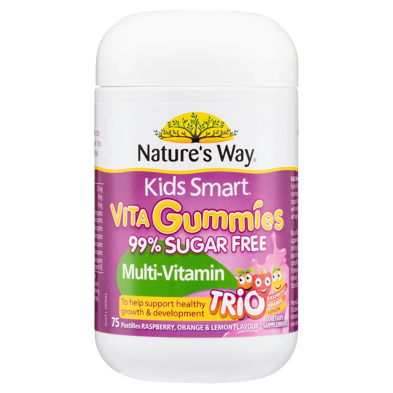 Nature's Way Kids Smart Vita Gummies 99% Sugar Free Multi-Vitamin Trio 75