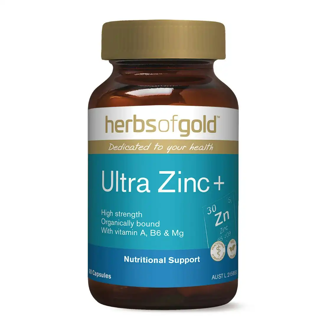 Herbs Of Gold Ultra Zinc + Capsules 60