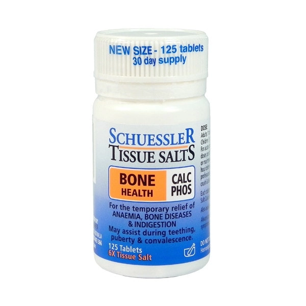 Schuessler Tissue Salts Calcium Phosphate Bone Health 125 Tablets