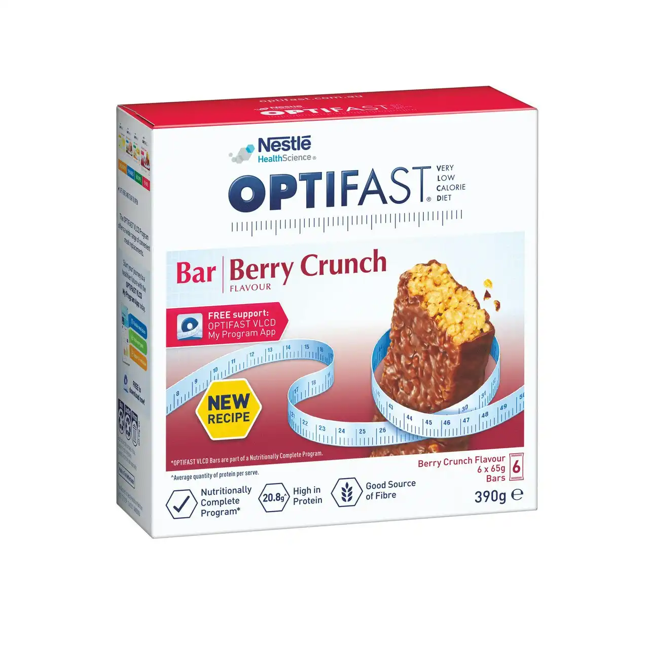 OPTIFAST VLCD Bar Berry Crunch 6 Pack 390g