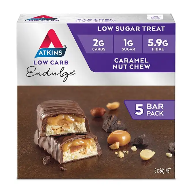 Atkins Endulge Caramel Nut Chew Bars 5 Pack