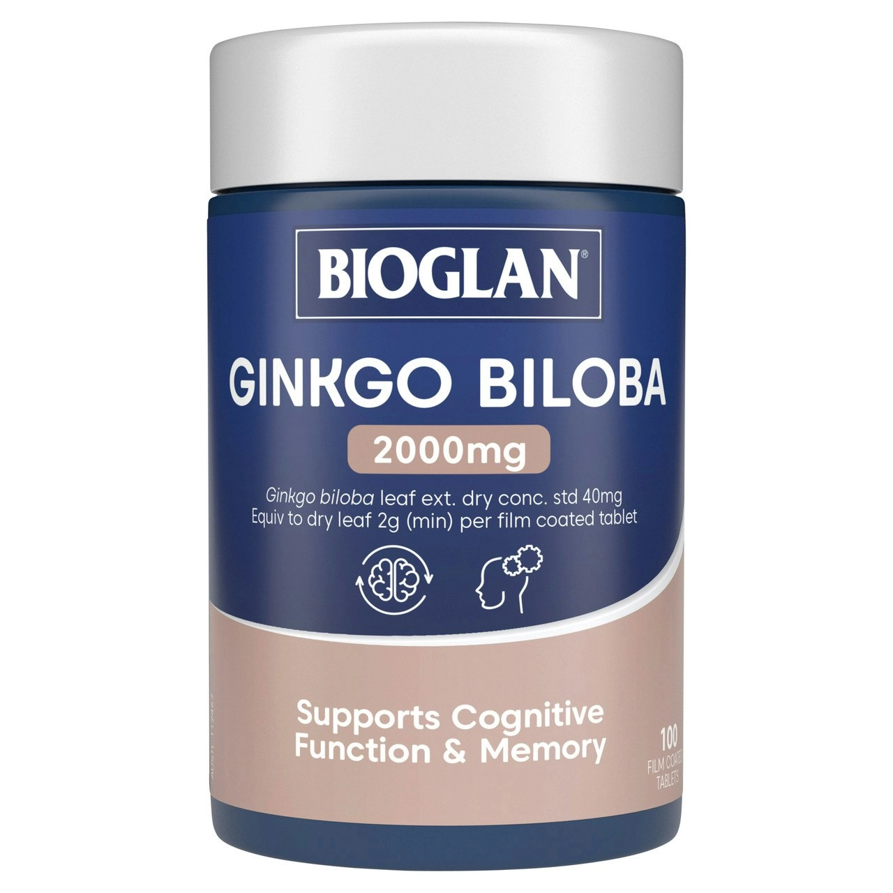 Bioglan Ginkgo Biloba 2000mg 100 Tablets