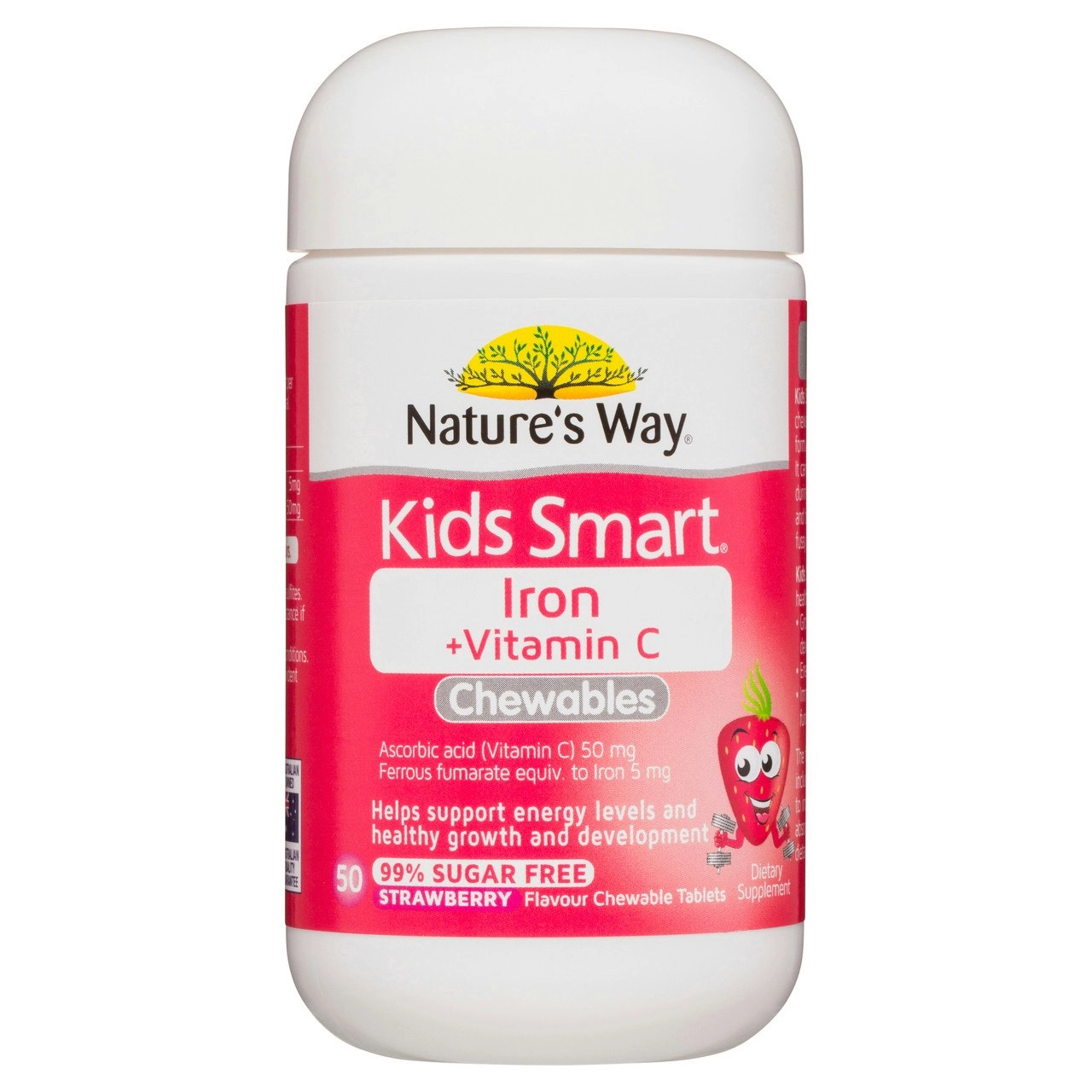 Nature's Way Kids Smart Iron + Vitamin C Chewable Tablets 50