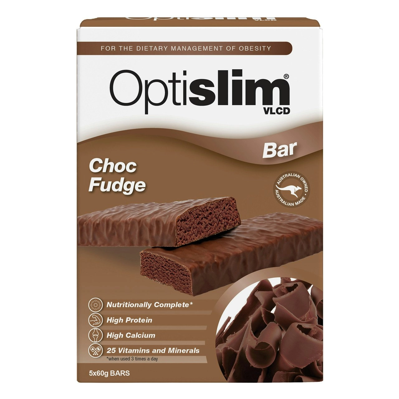 Optislim VLCD Choc Fudge Bar 5x60g