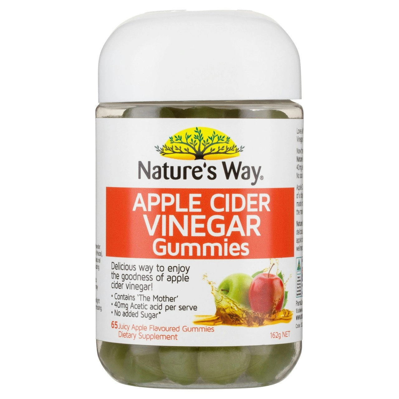 Nature's Way Apple Cider Vinegar Gummies 65 Pack