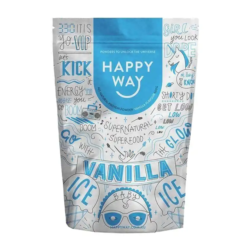 Happy Way Vanilla All Natural Protein Powder 500g