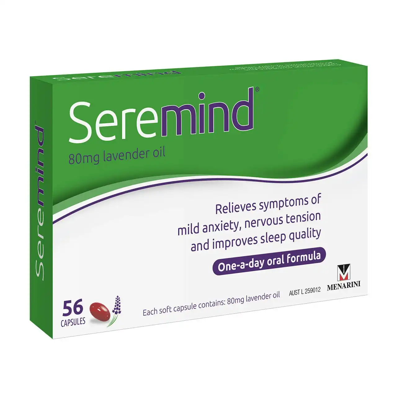 Seremind Lavender Oil 80mg Capsules 56