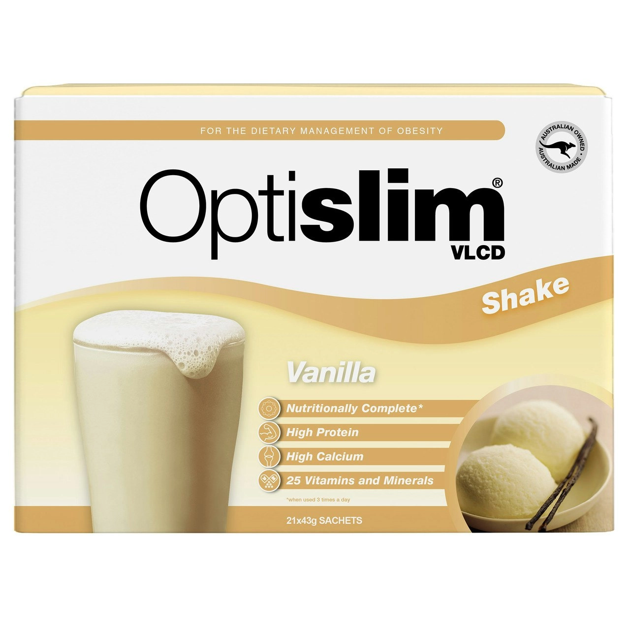 Optislim VLCD Shake Vanilla 21x43g