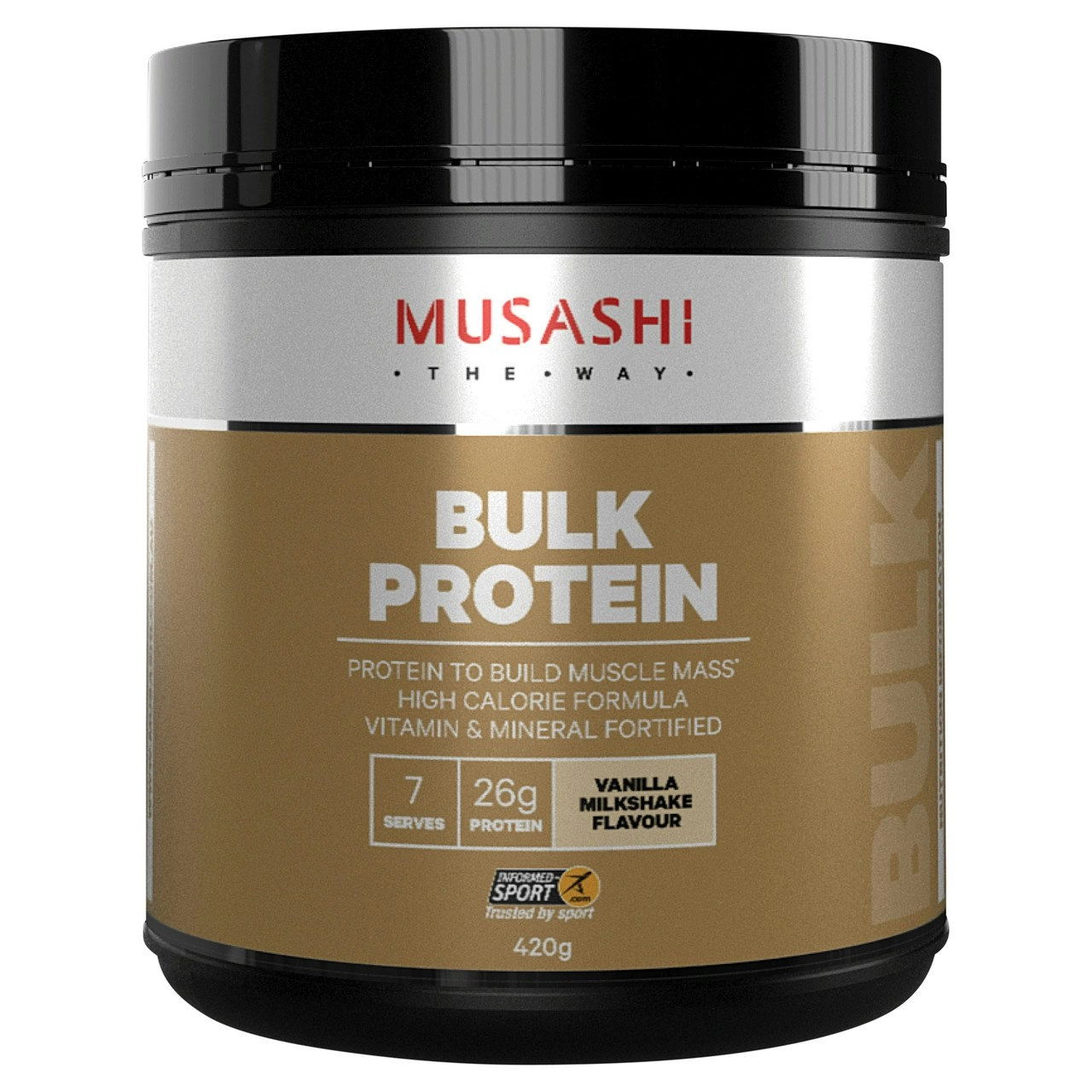 Musashi Bulk Protein Vanilla Milkshake 420g