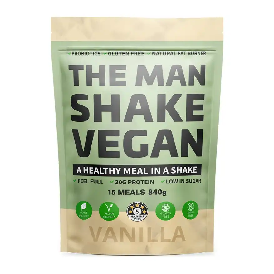 The Man Shake Vegan Vanilla Flavour 840g