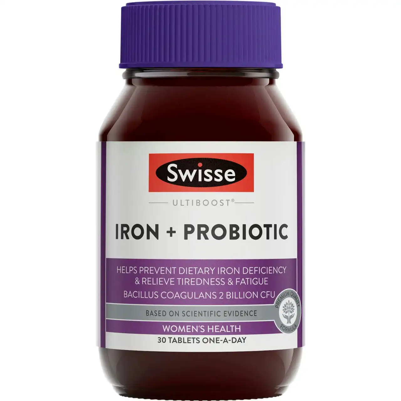 Swisse Ultiboost Iron + Probiotic 30 Tablets