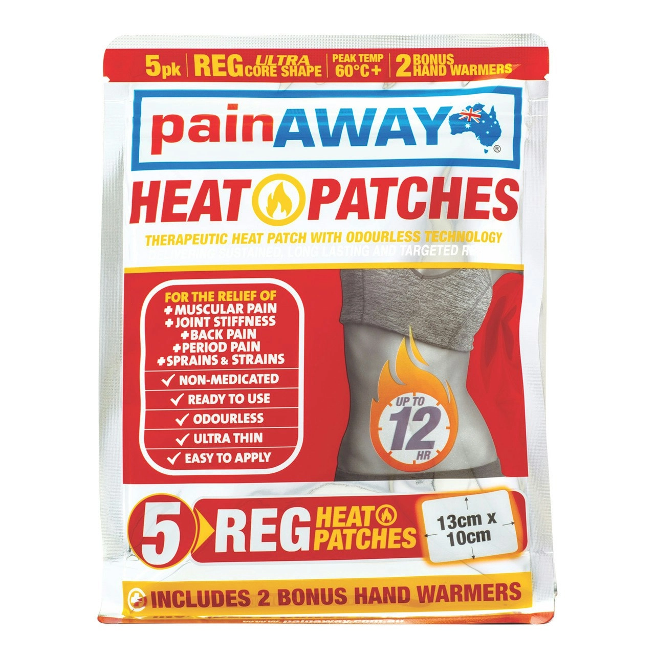 Pain Away Heat Patches Regular 5 pack