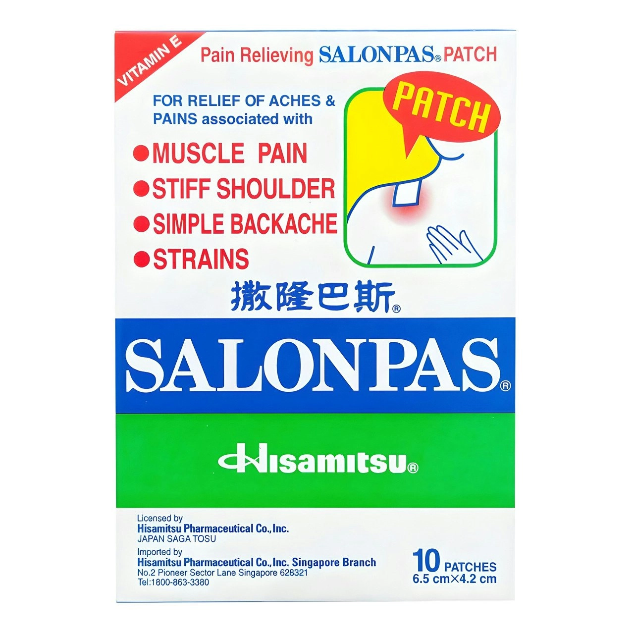 Salonpas 10 Patches 6.5cm x 4.2cm