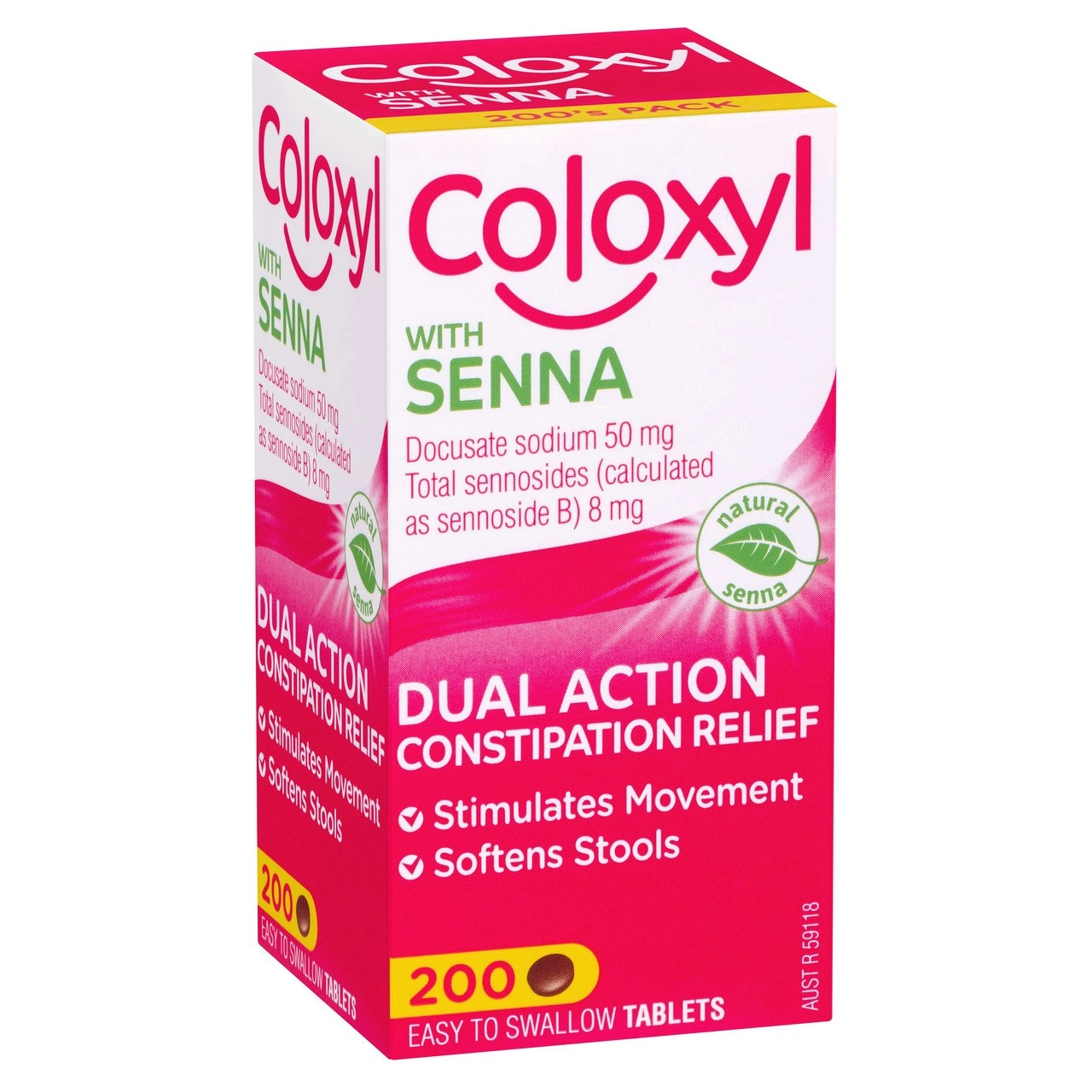 Coloxyl with Senna  200 tablets