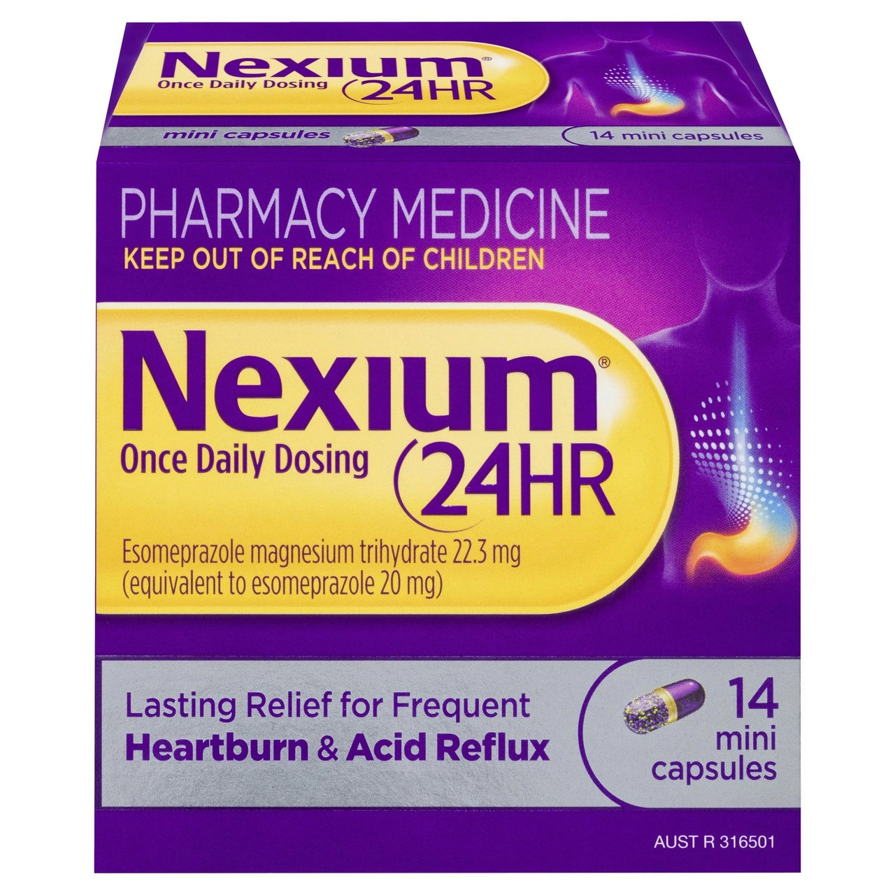 Nexium 24HR Once Daily Dosing 14 Mini Capsules