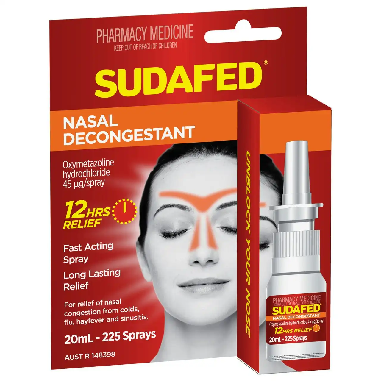 SUDAFED Nasal Decongestant Sinus Relief Spray 20mL