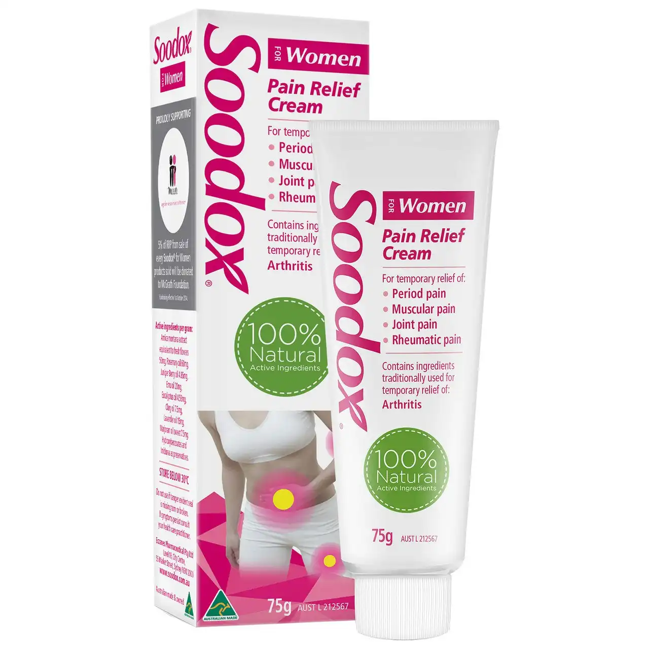 Soodox Pain Relief Cream For Women 75g