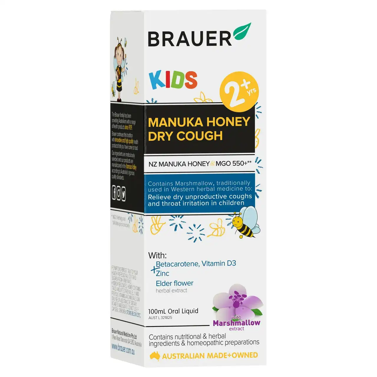 Brauer Kids Manuka Honey Dry Cough 100ml