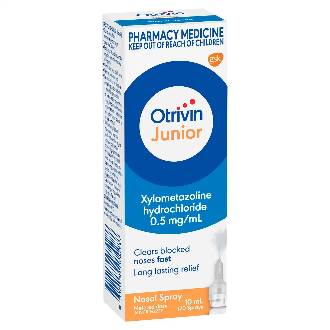 Otrivin Junior Nasal Spray, for Blocked Nose 10mL