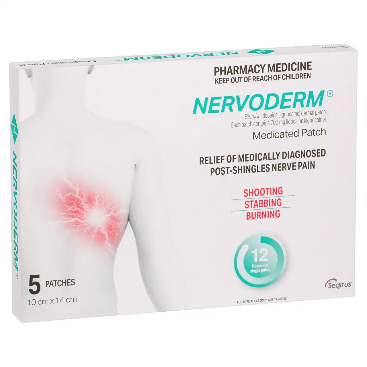 Nervoderm Medicated Patch 5 Pack