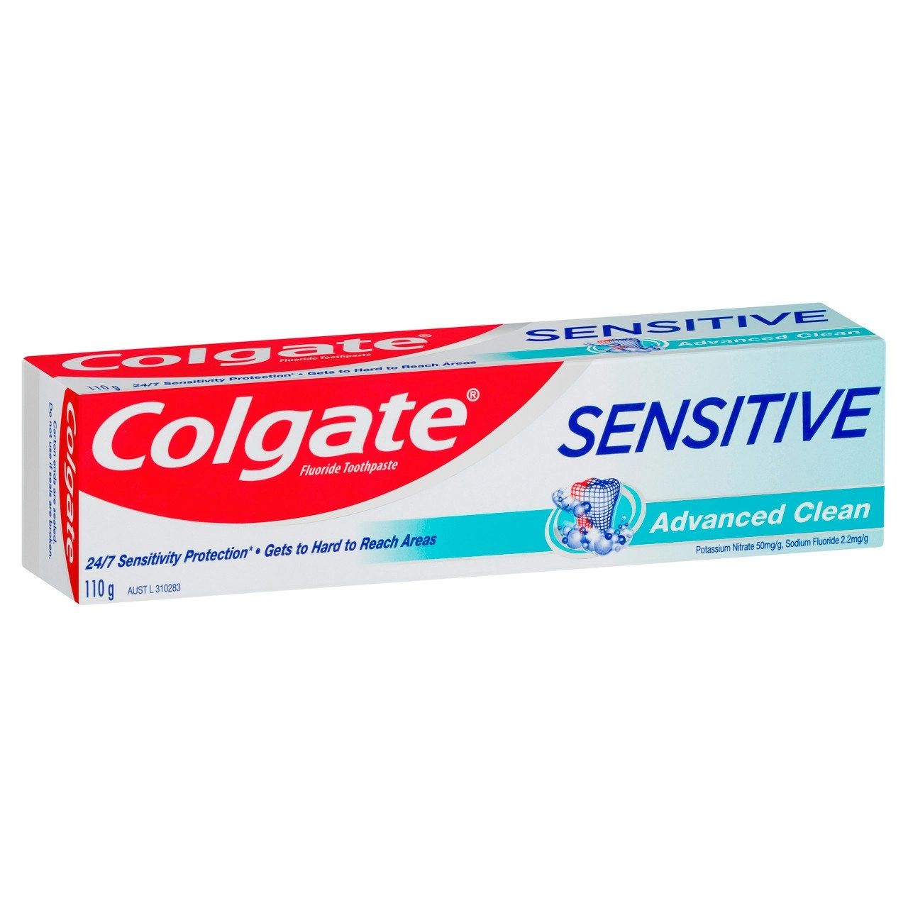 Colgate Sensitive Advanced Clean Toothpaste, 110g, For Sensitive Teeth Pain Relief