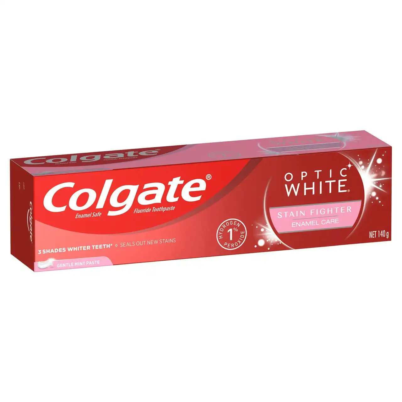 Colgate Optic White Stain Fighter Enamel Care Teeth Whitening Toothpaste, 140g