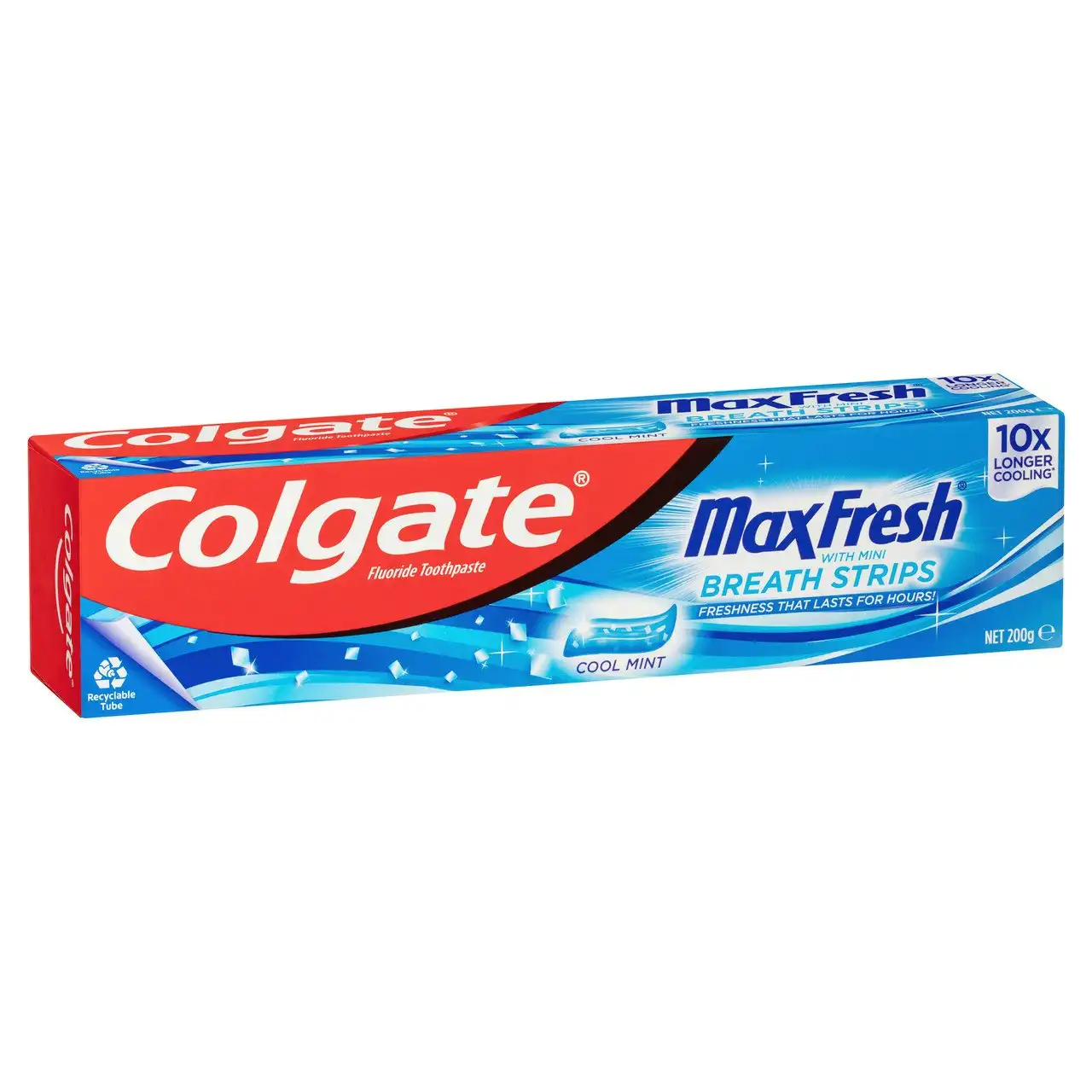 Colgate Max Fresh Toothpaste, 200g, with Mini Breath Strips, Cool Mint