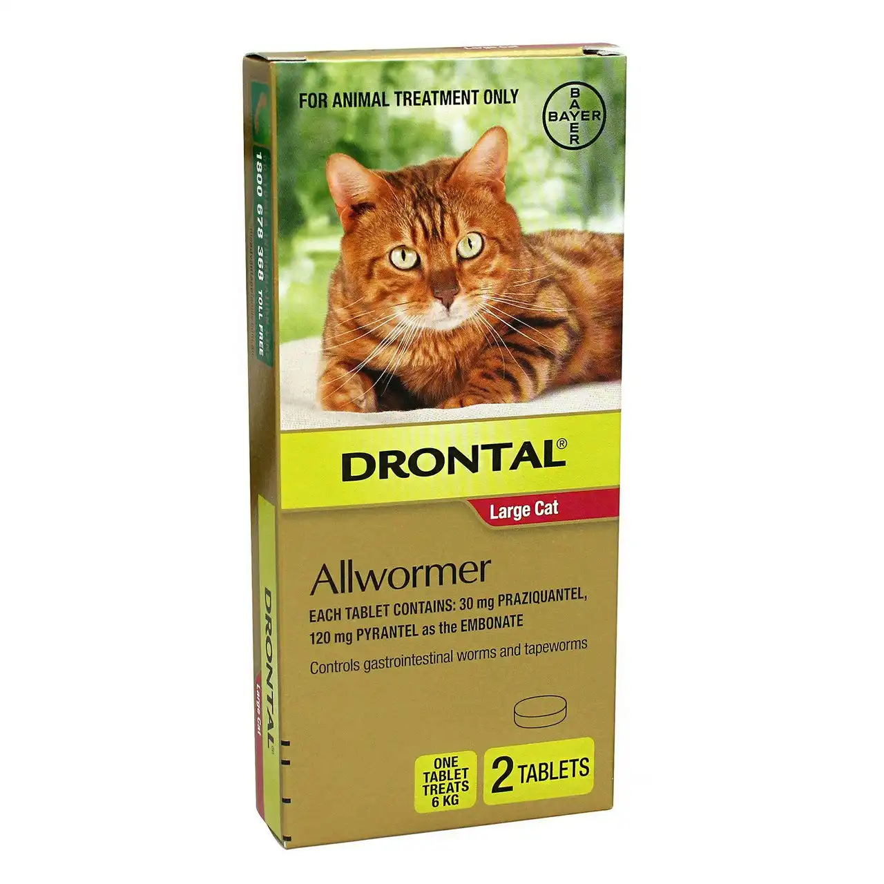 Drontal Allwormer For Large Cats (6kg) 2 Pack