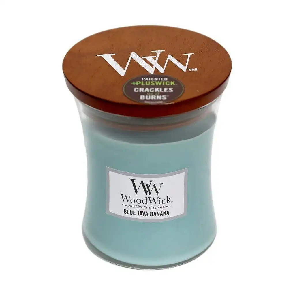 WoodWick Medium Blue Java Banana Scented Candle