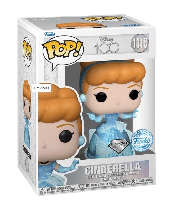 Disney: D100 - Cinderella Diamond Glitter US Exclusive Pop! Vinyl