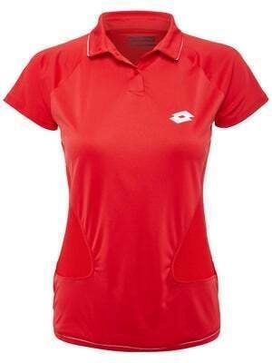 Lotto Womens Shela IV Polo Tee Shirt Top Tennis Sport - Red